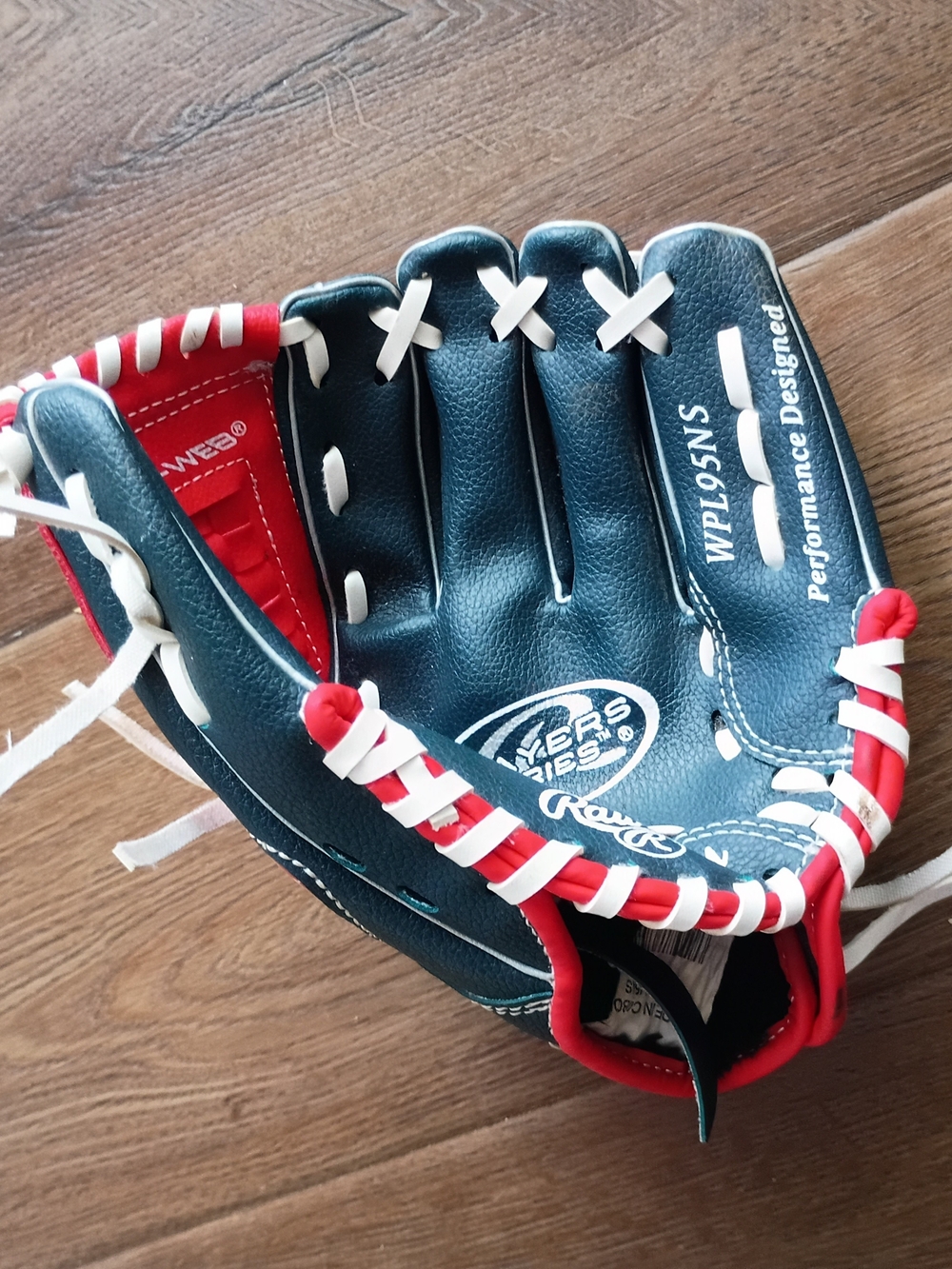 Rawlings WPL95NS Youth Baseball Glove - Blue & Red